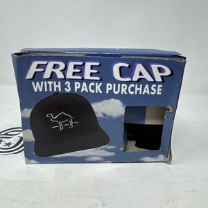 NEW VTG NOS‎ Camel Cigarettes Hat Snapback Cap Black Joe Camel SMOKING Promo 90s